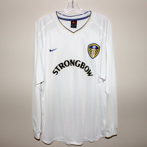 Nike LEEDS UNITED 2000-02 home football shirt long sleeve jersey XL Strongbow - Picture 4 of 16